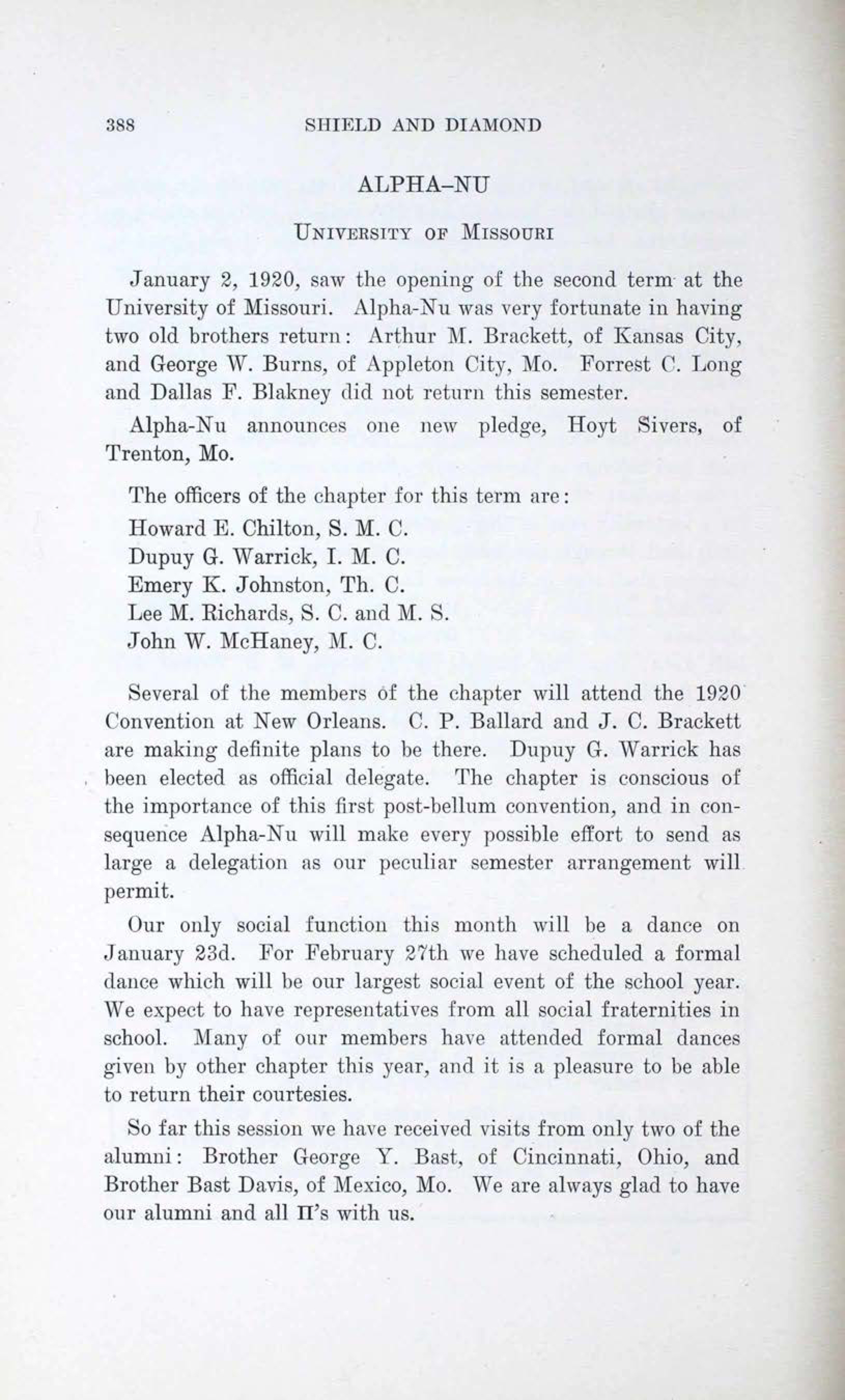 Alpha-Nu, February 1920